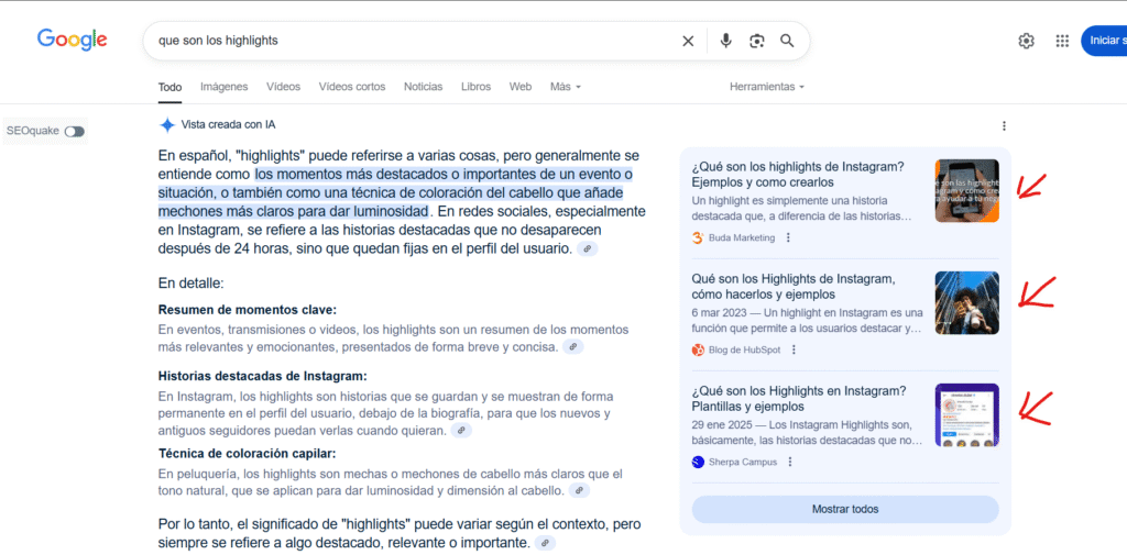 impresionesiones google ia overview